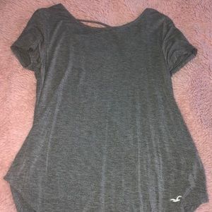 Hollister loose open back shirt